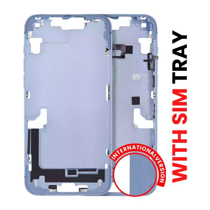 Mittelrahmen mit Power- und Lautstärketasten für iPhone 14 Plus (Blau)