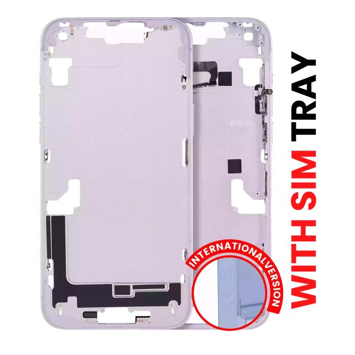 Mittelrahmen mit Power- und Lautstärketasten für iPhone 14 Plus (Lila)