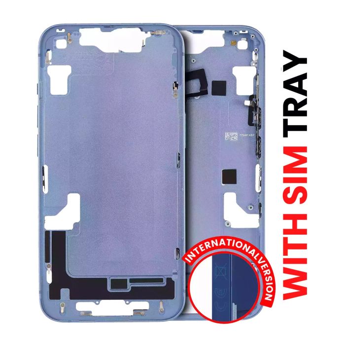 Mittelrahmen mit Power- und Lautstärketasten für iPhone 14 (Blau)