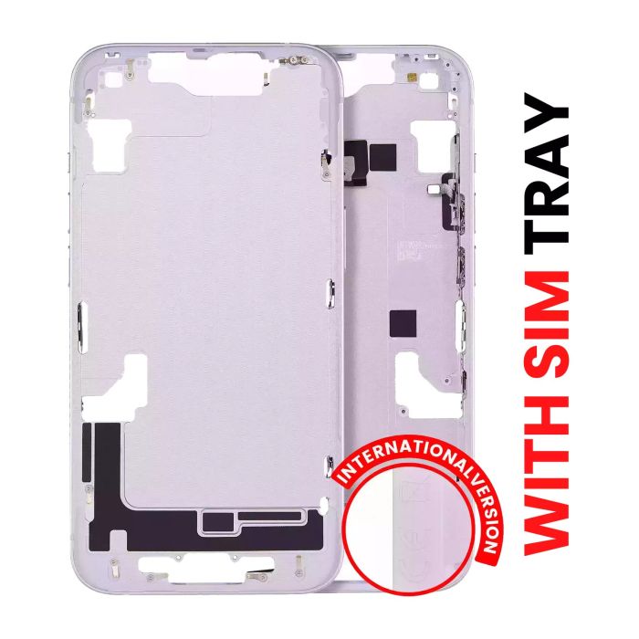 Mittelrahmen mit Power- und Lautstärketasten für iPhone 14 (Lila)