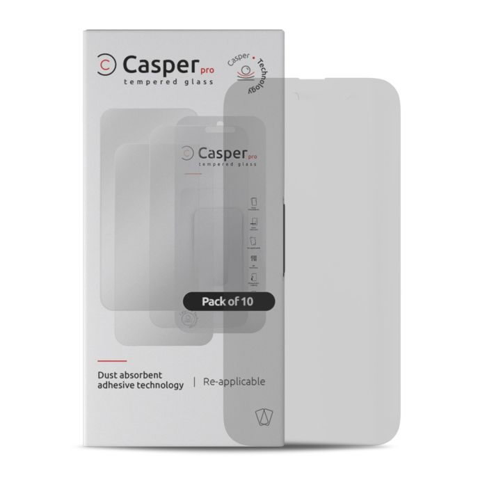 Casper Pro Displayschutzglas für iPhone 14 Pro Max (10er Pack) (Matt)