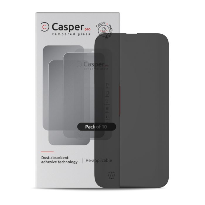 Casper Pro Displayschutzglas für iPhone 14 Pro Max (10er Pack) (Privacy)
