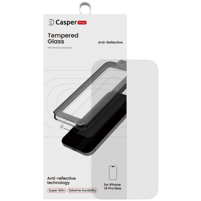 Casper Snap Displayschutzglas für iPhone 14 Pro Max (AR Clear)