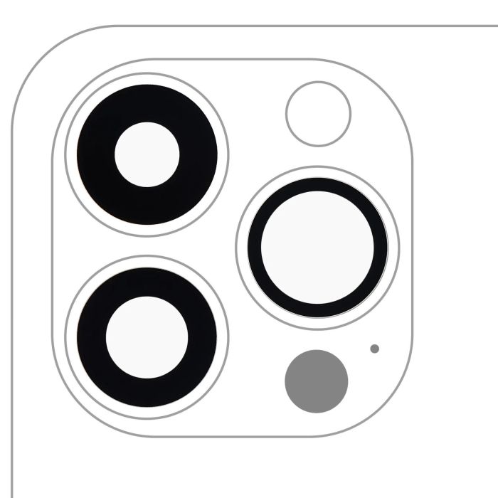 Rückkamera-Linse (nur Glas) mit Kleber für iPhone 13 Pro/ 13 Pro Max