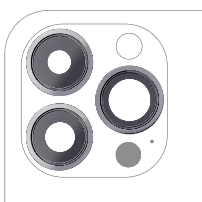 Rückkamera-Linse mit Halterung & Rahmen für iPhone 13 Pro/ 13 Pro Max (Graphit)
