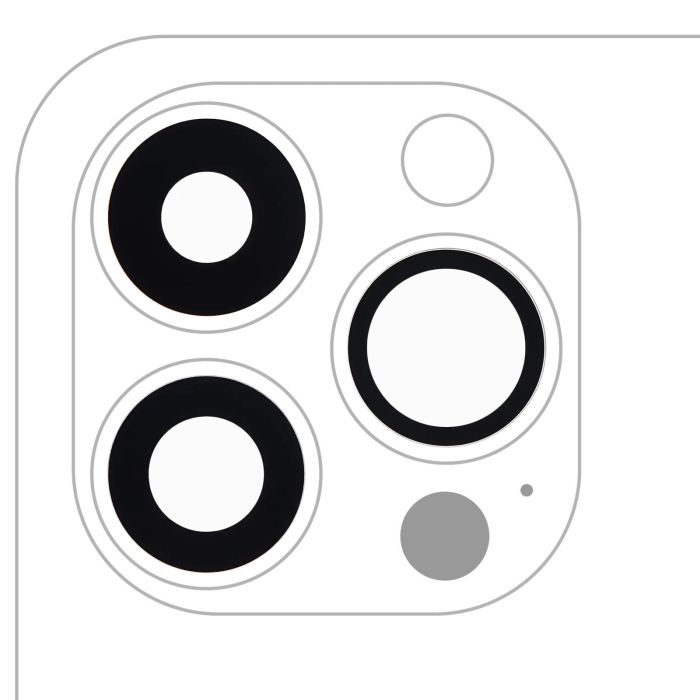Rückkamera-Linse (nur Glas) mit Kleber für iPhone 13 Pro/ 13 Pro Max (10er Pack)