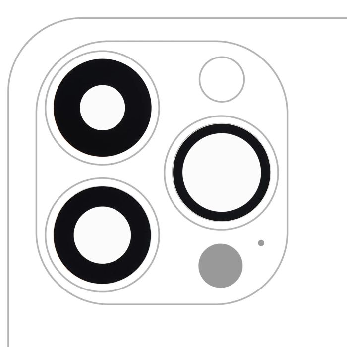 Rückkamera-Linse (nur Glas) mit Kleber für iPhone 13 Pro/ 13 Pro Max (Premium)