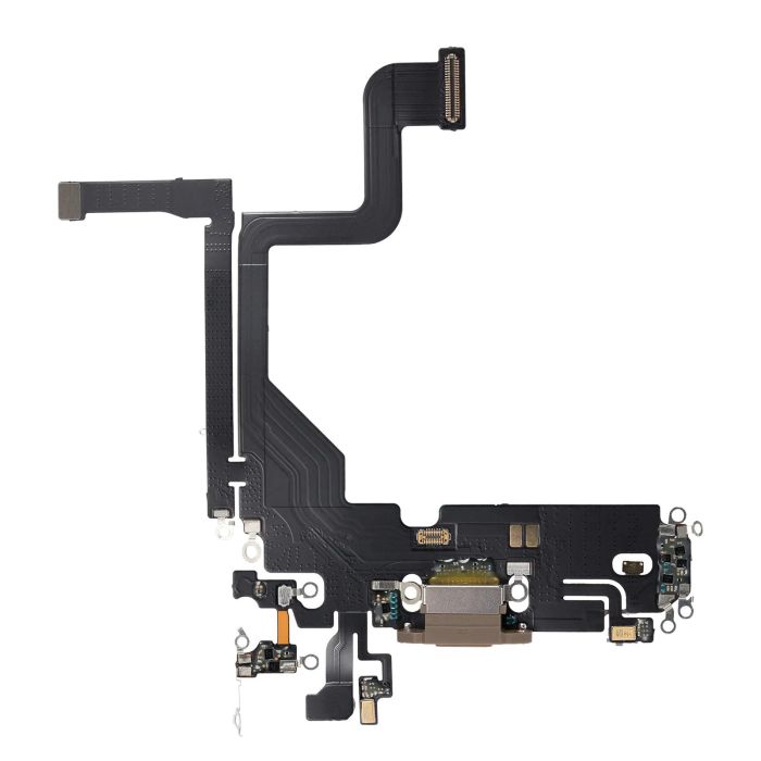 Ladebuchse Flexkabel für iPhone 13 Pro (Aftermarket Plus) (Gold)