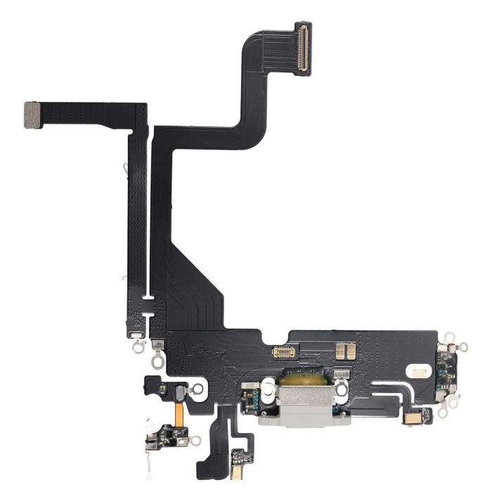 Ladebuchse Flexkabel für iPhone 13 Pro (Aftermarket Plus) (Silber)