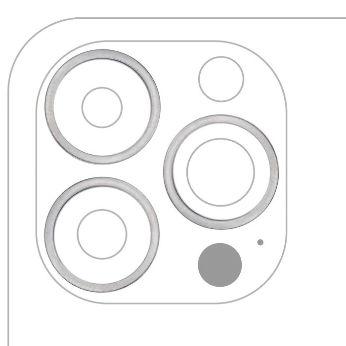 Rückkamera Ring nur für iPhone 13 Pro/ 13 Pro Max (Graphit) (3-teiliges Set)