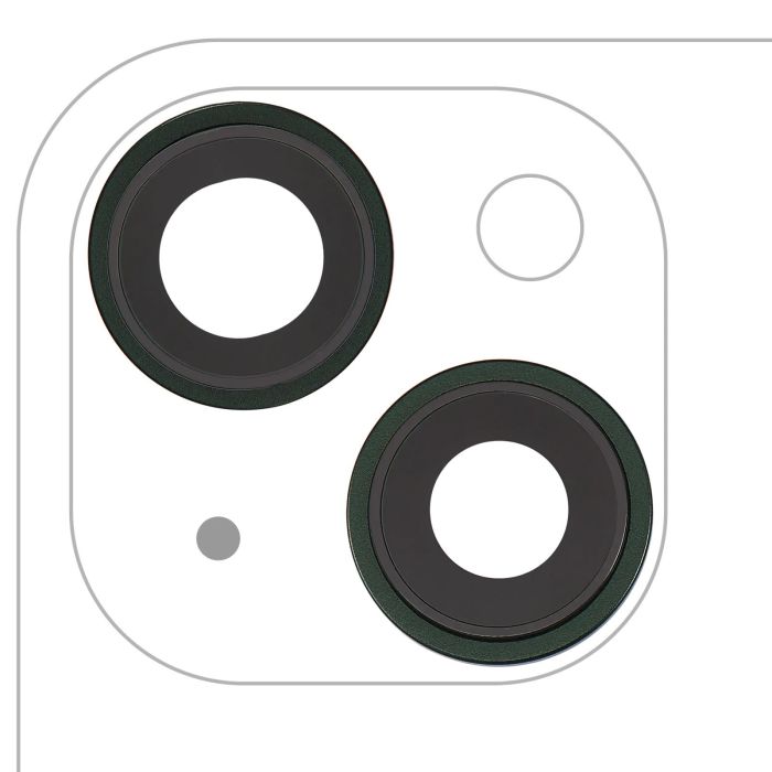 Rückkamera-Linse mit Halterung & Rahmen für iPhone 13/ 13 Mini (Grün)