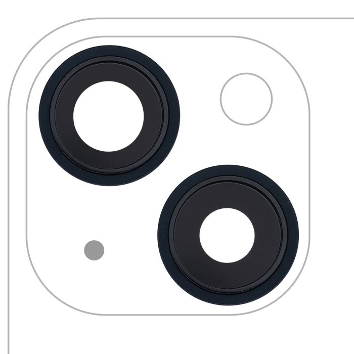 Rückkamera-Linse mit Halterung & Rahmen für iPhone 13/ 13 Mini (Mitternacht)