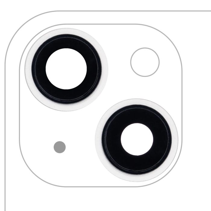 Rückkamera-Linse mit Halterung & Rahmen für iPhone 13/ 13 Mini (Polarstern)