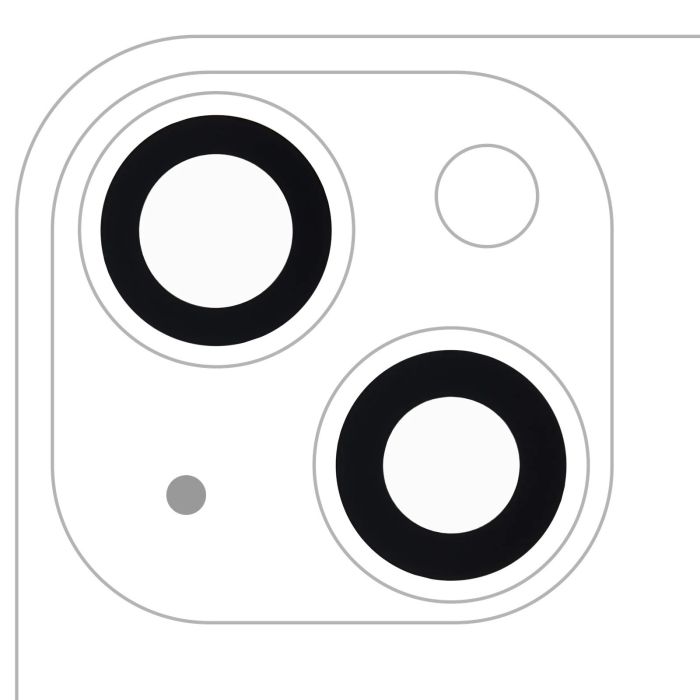 Rückkamera-Linse (nur Glas) mit Kleber für iPhone 13/ 13 Mini (Aftermarket Plus)