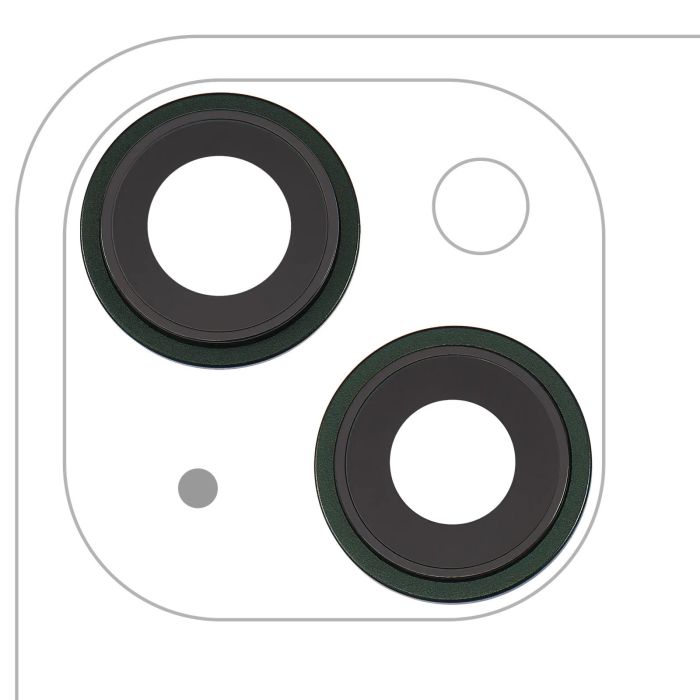 Rückkamera-Linse mit Halterung & Rahmen für iPhone 13/ 13 Mini (Grün) Nr.2