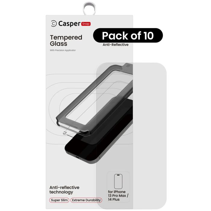 Casper Snap Displayschutzglas für iPhone 13 Pro Max/ 14 Plus (AR Clear)
