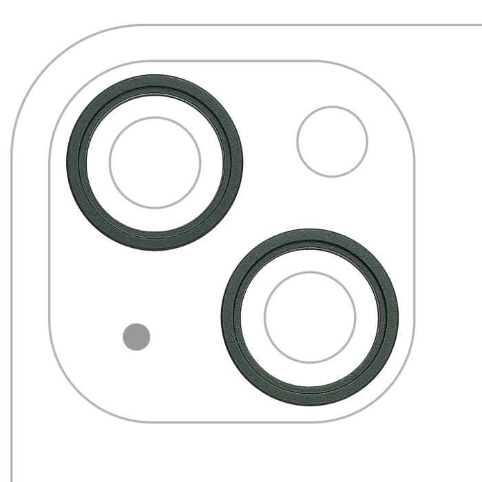 Rückkamera Ring nur für iPhone 13/ 13 Mini (2-teiliges Set) (Grün) (10er Pack)