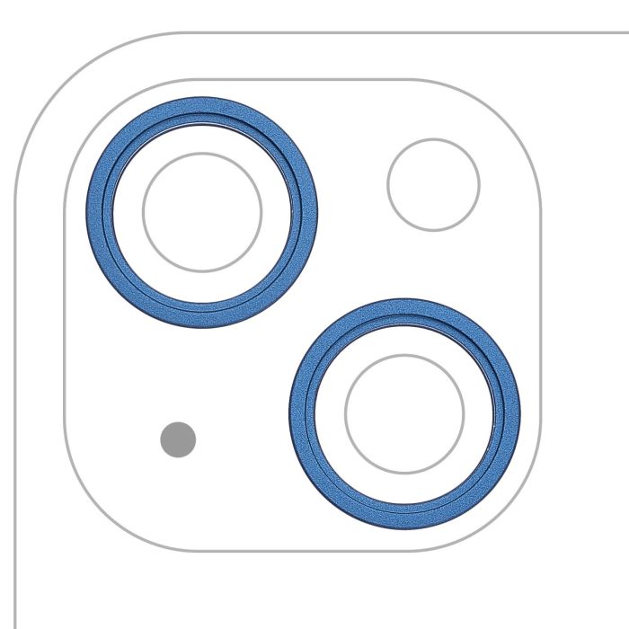 Rückkamera Ring nur für iPhone 13/ 13 Mini (2-teiliges Set) (Blau) (10er Pack)