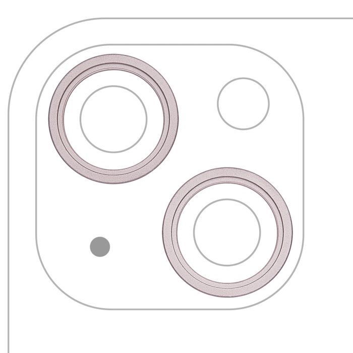 Rückkamera Ring nur für iPhone 13/ 13 Mini (2-teiliges Set) (Pink) (10er Pack)