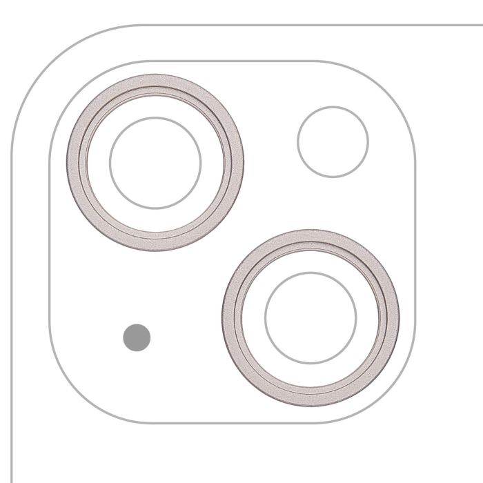 Rückkamera Ring nur für iPhone 13/ 13 Mini (2-teiliges Set) (Polarstern)