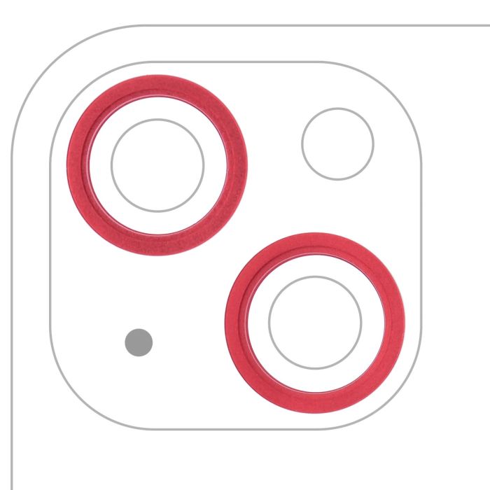 Rückkamera Ring nur für iPhone 13/ 13 Mini (Rot) (2-teiliges Set)