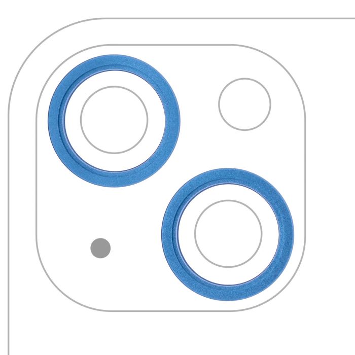 Rückkamera Ring nur für iPhone 13/ 13 Mini (Blau) (2-teiliges Set)
