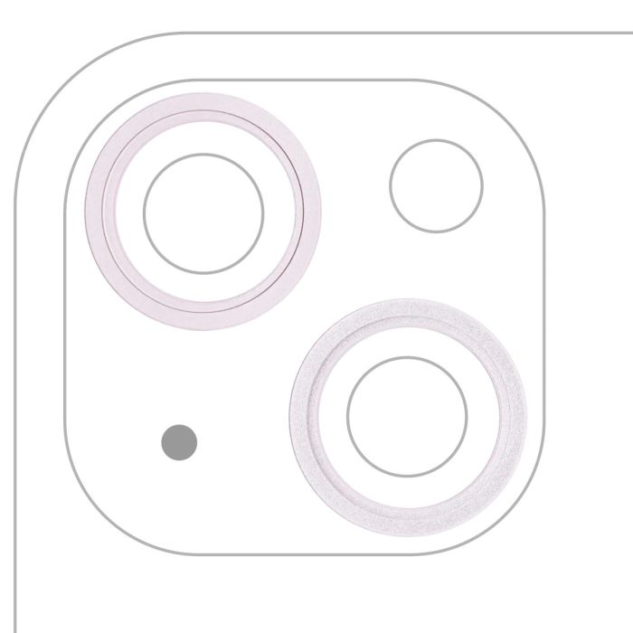 Rückkamera Ring nur für iPhone 13/ 13 Mini (Pink) (2-teiliges Set)