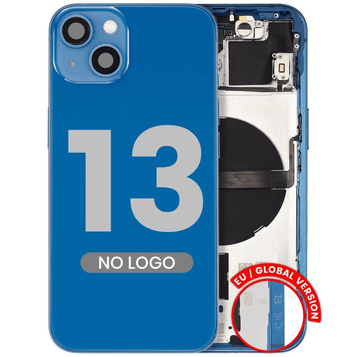 Rückgehäuse mit Kleinteilen für iPhone 13 (Aftermarket Plus) (Blau)