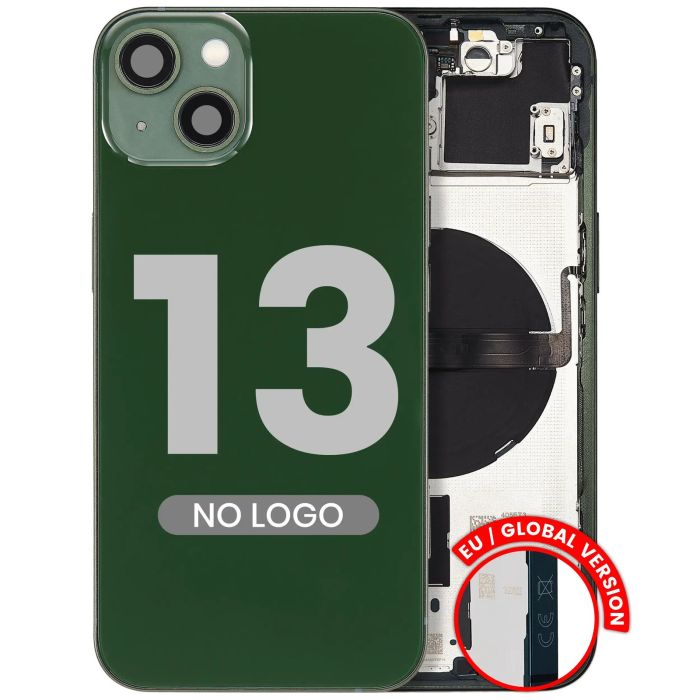 Rückgehäuse mit Kleinteilen für iPhone 13 (Aftermarket Plus) (Grün)