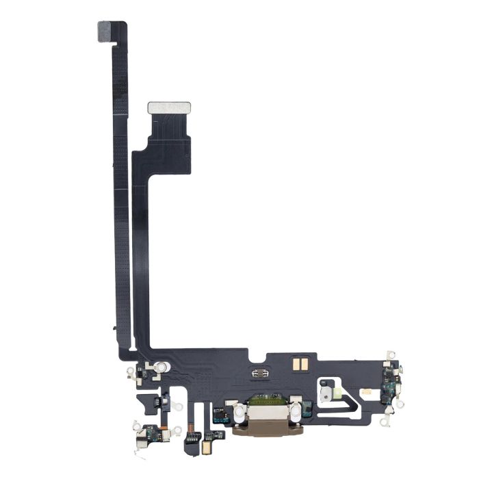 Ladebuchse Flexkabel für iPhone 12 Pro Max (Aftermarket Plus) (Gold)