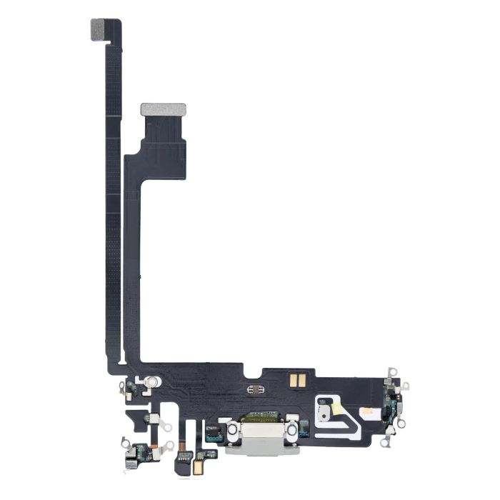 Ladebuchse Flexkabel für iPhone 12 Pro Max (Aftermarket Plus) (Silber)