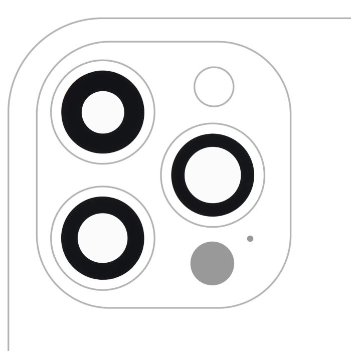 Rückkamera-Linse (nur Glas) mit Kleber für iPhone 12 Pro Max