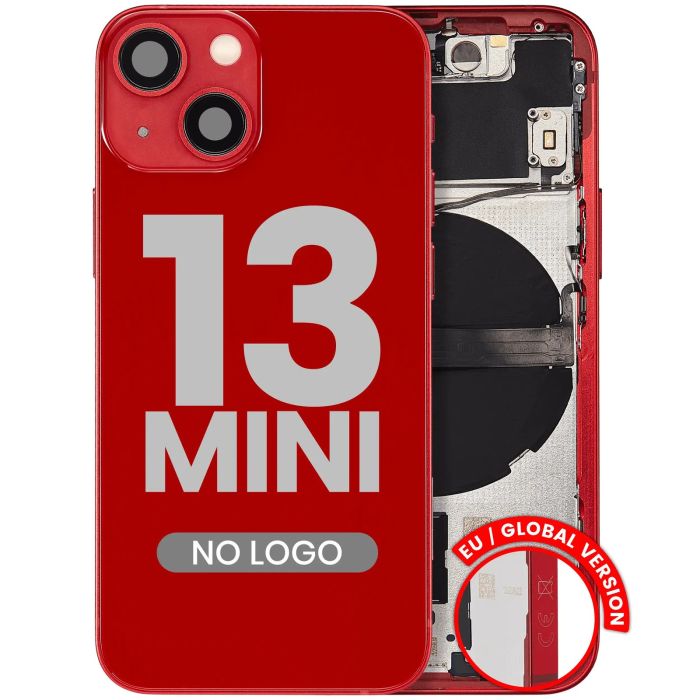 Rückgehäuse mit Kleinteilen für iPhone 13 Mini (Aftermarket Plus) (Rot)