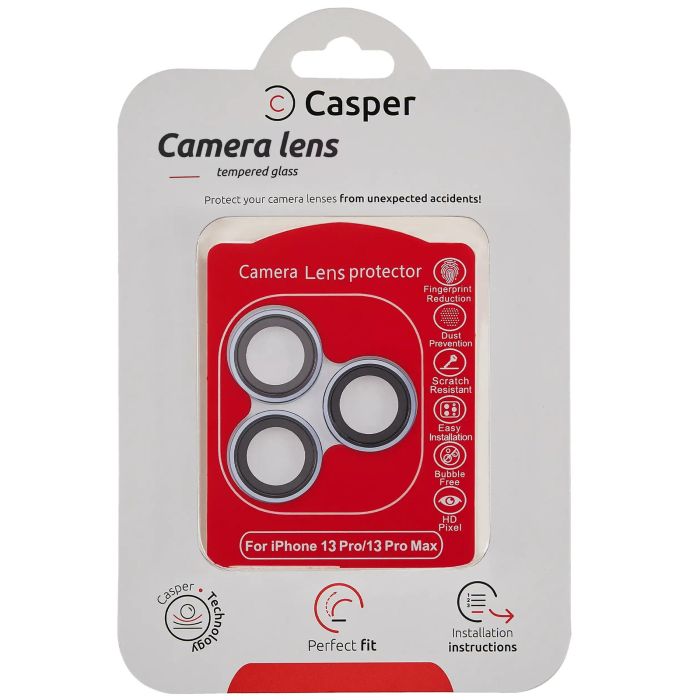 Casper Kameraschutz für iPhone 13 Pro/ 13 Pro Max (Blau) (Transparent)