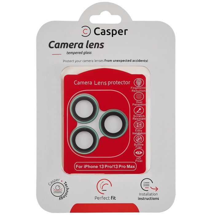 Casper Kameraschutz für iPhone 13 Pro/ 13 Pro Max (Alpingrün) (Transparent)