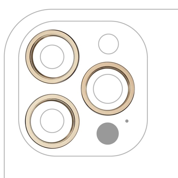 Rückkamera Ring nur für iPhone 12 Pro Max (Gold) (3-teiliges Set) (10er Pack)