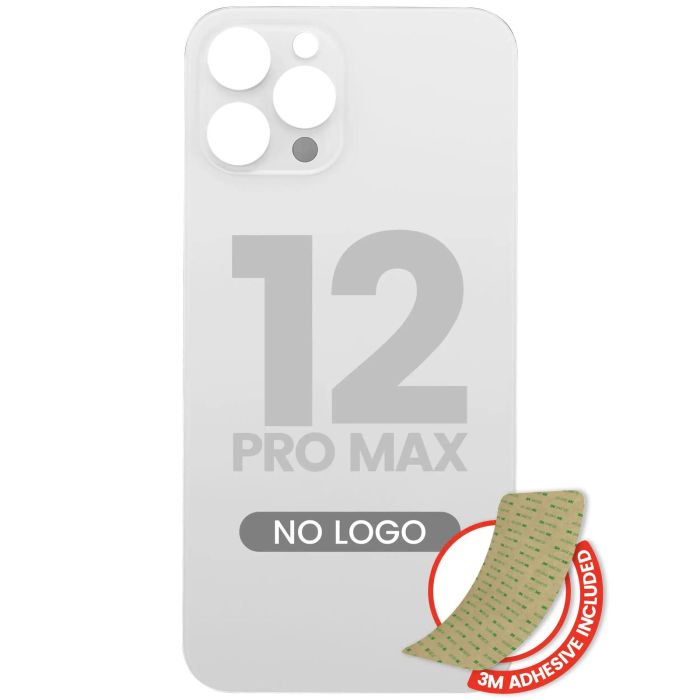 Rückglas mit 3M Klebeband für iPhone 12 Pro Max (Silber)