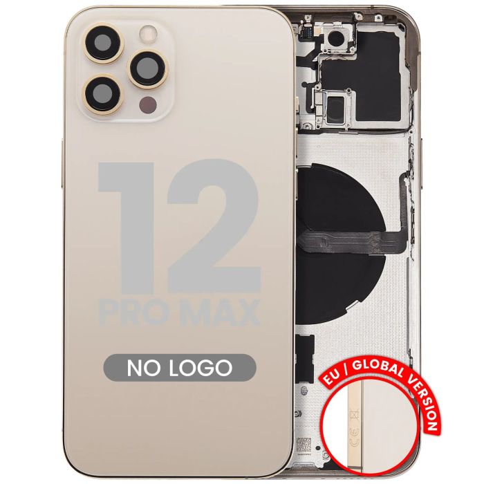 Rückgehäuse mit Kleinteilen für iPhone 12 Pro Max (Aftermarket Plus) (Gold)