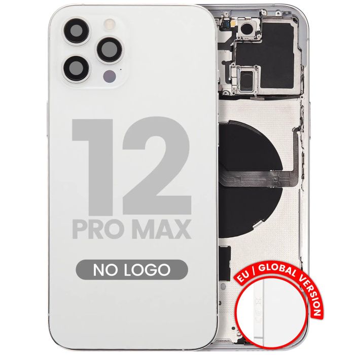 Rückgehäuse mit Kleinteilen für iPhone 12 Pro Max (Aftermarket Plus) (Silber)