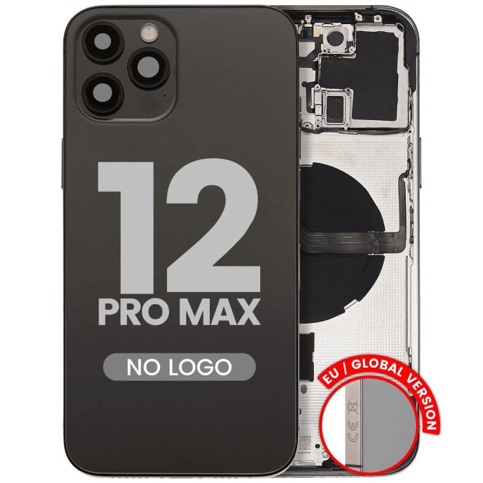Rückgehäuse mit Kleinteilen für iPhone 12 Pro Max (Aftermarket Plus) (Graphit)
