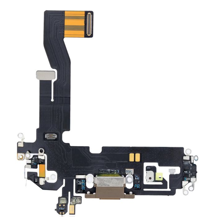 Ladebuchse Flexkabel für iPhone 12/ 12 Pro (Aftermarket Plus) (Gold)