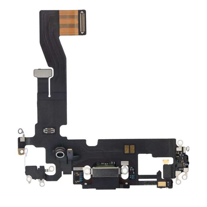 Ladebuchse Flexkabel für iPhone 12/ 12 Pro (Premium) (Graphit)