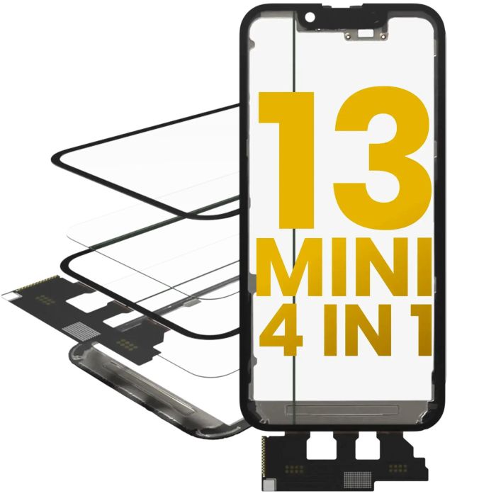 4 in 1 kurz Flex (Digitizer Touch mit Glas + OCA + Rahmen vormontiert) für Nr.12
