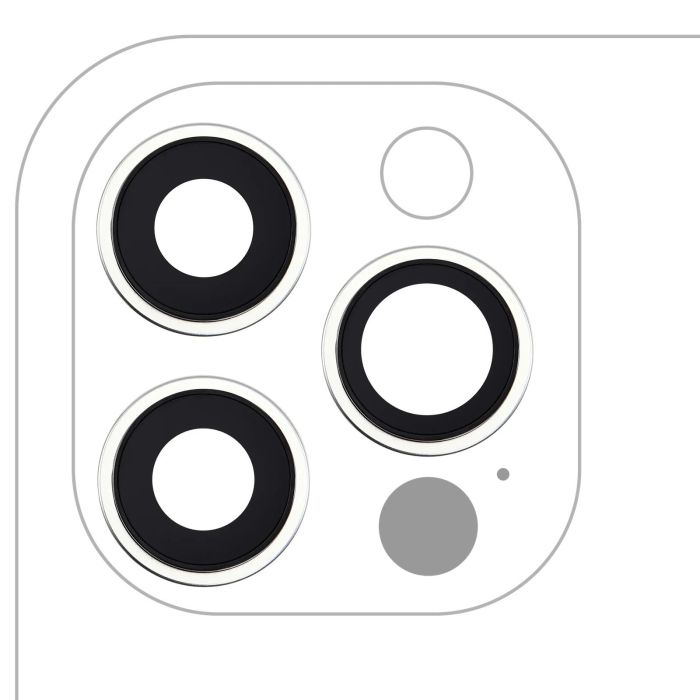 Rückkamera-Linse mit Halterung & Rahmen für iPhone 12 Pro (Echt-Saphir/ Premium)