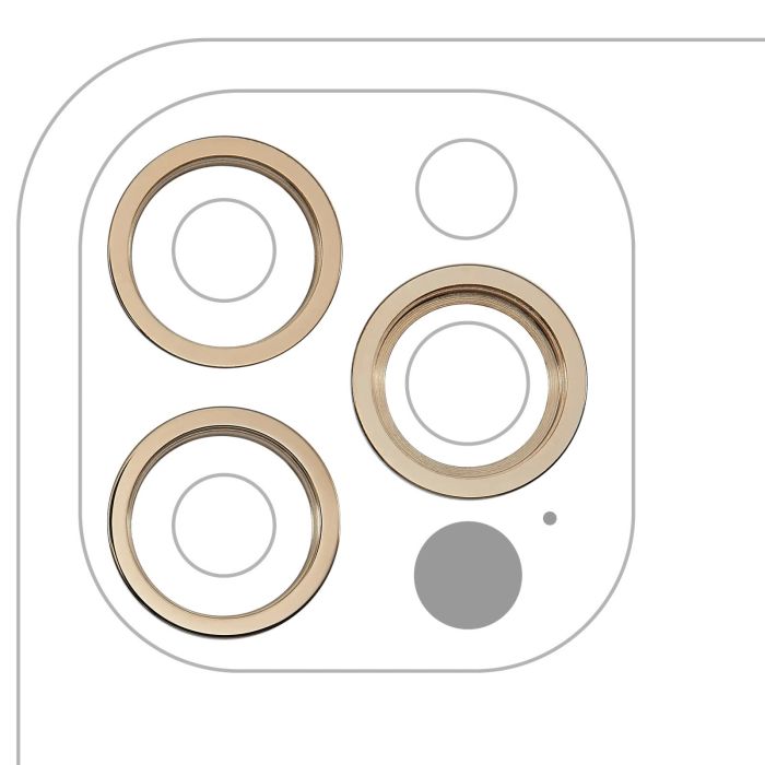 Rückkamera Ring nur für iPhone 12 Pro (Gold) (3-teiliges Set)