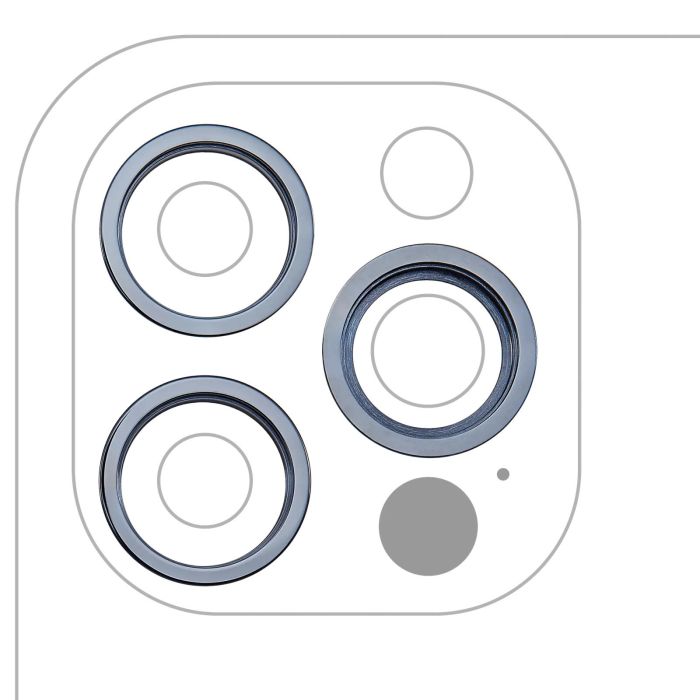 Rückkamera Ring nur für iPhone 12 Pro (Pazifikblau) (3-teiliges Set)