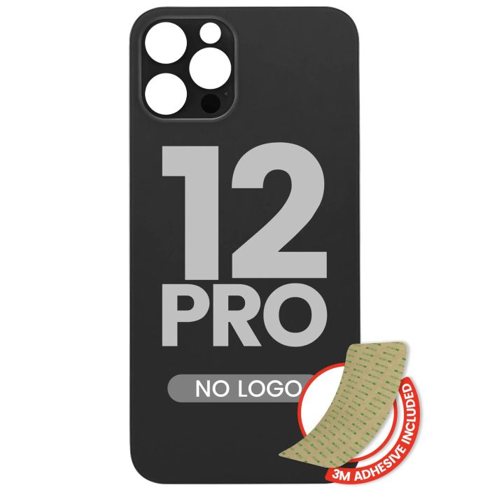 Rückglas mit 3M Klebeband für iPhone 12 Pro (ohne Logo/ großes Kameraloch)