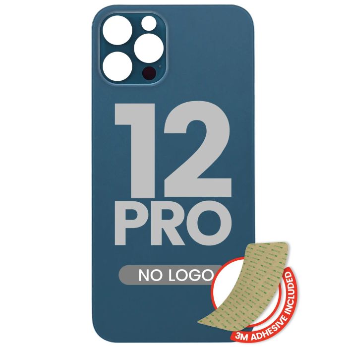 Rückglas mit 3M Klebeband für iPhone 12 Pro (Pazifikblau)