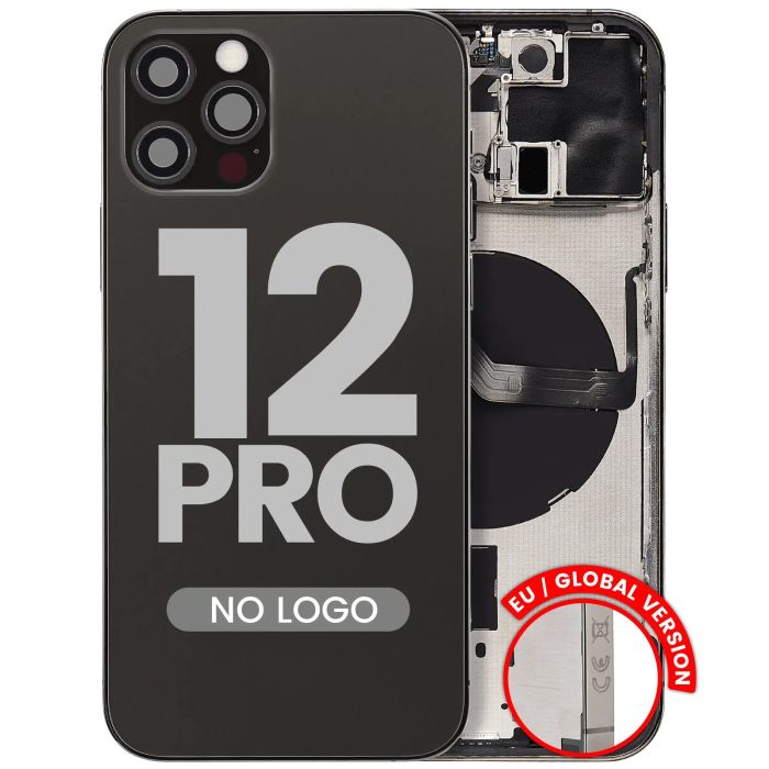 Rückgehäuse mit Kleinteilen für iPhone 12 Pro (Aftermarket Plus) (Graphit)