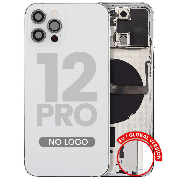Rückgehäuse mit Kleinteilen für iPhone 12 Pro (Aftermarket Plus) (Silber)